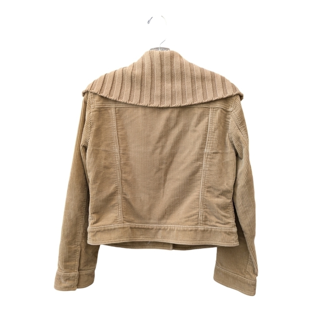 J. Crew corduroy sweater jacket coat tan waist trucker - Picture 3 of 8